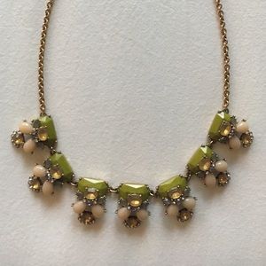 J.Crew Cluster Drop Stone Necklace